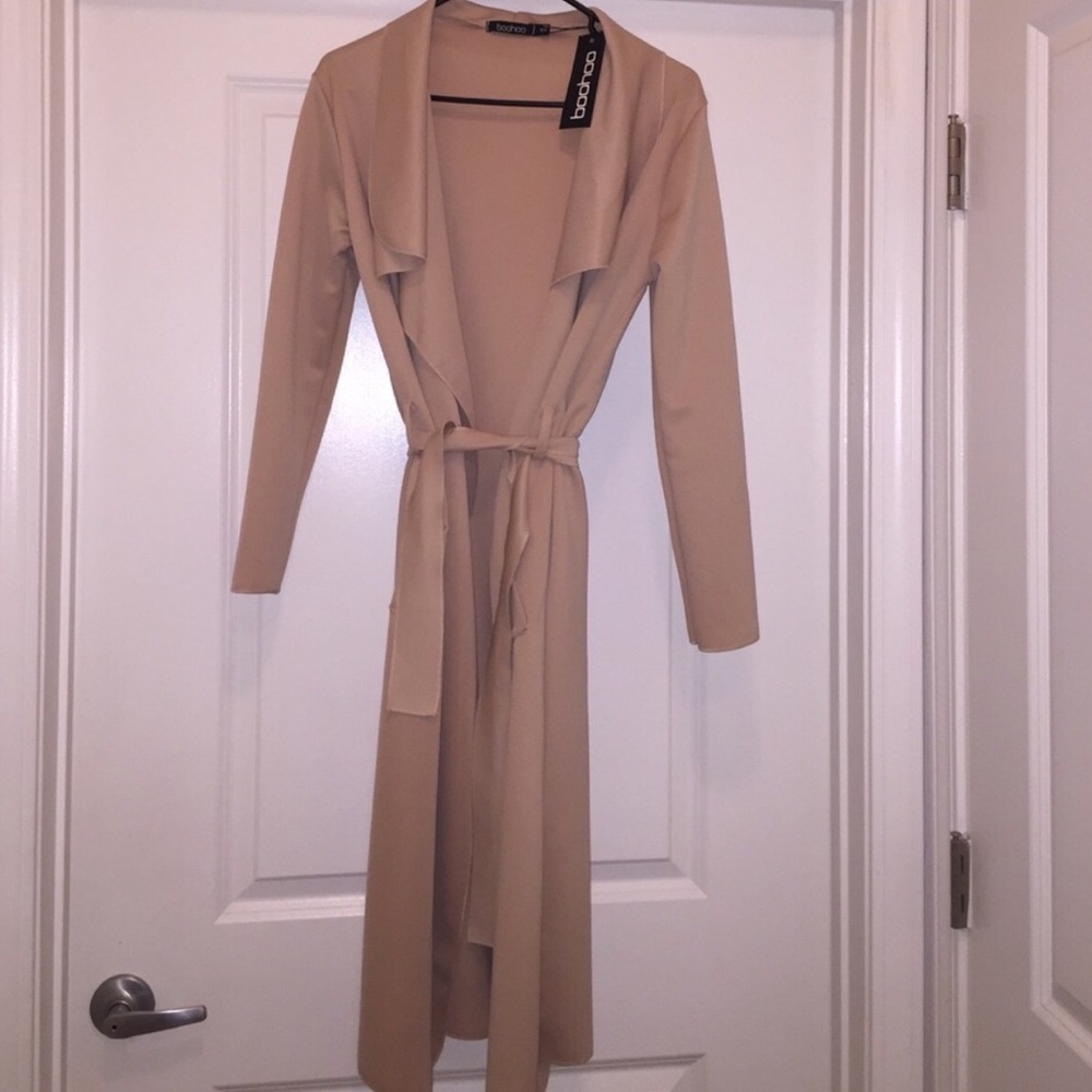 Boohoo waterfall coat